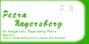 petra mayersberg business card